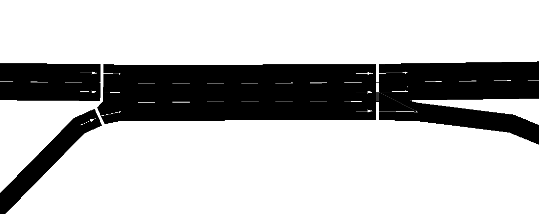 组合式匝道处的连接性