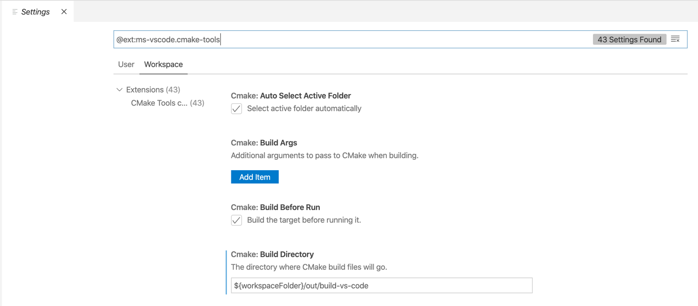 Visual Studio Code CMake 设置