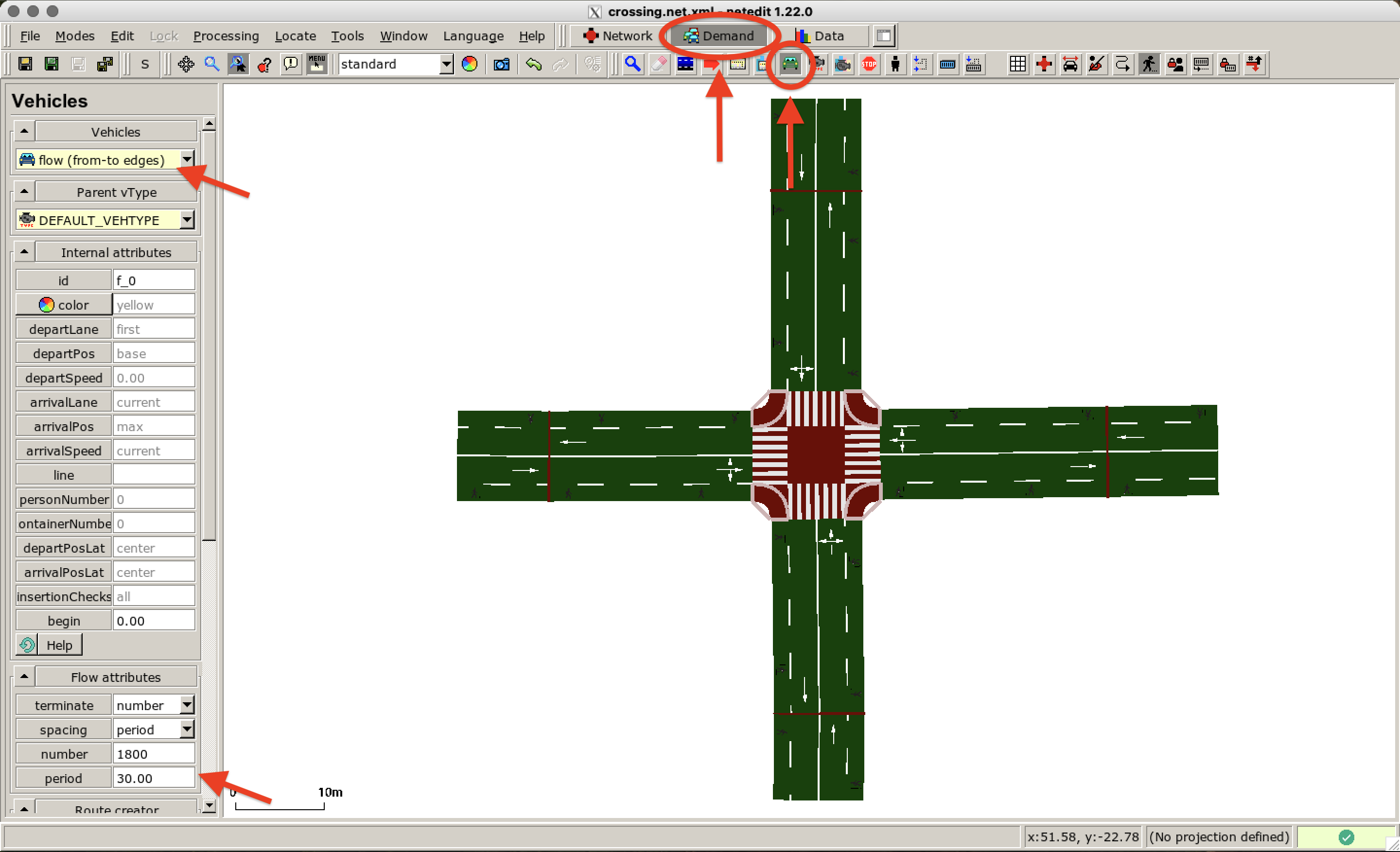 用于配置车辆流量的 *车辆模式*