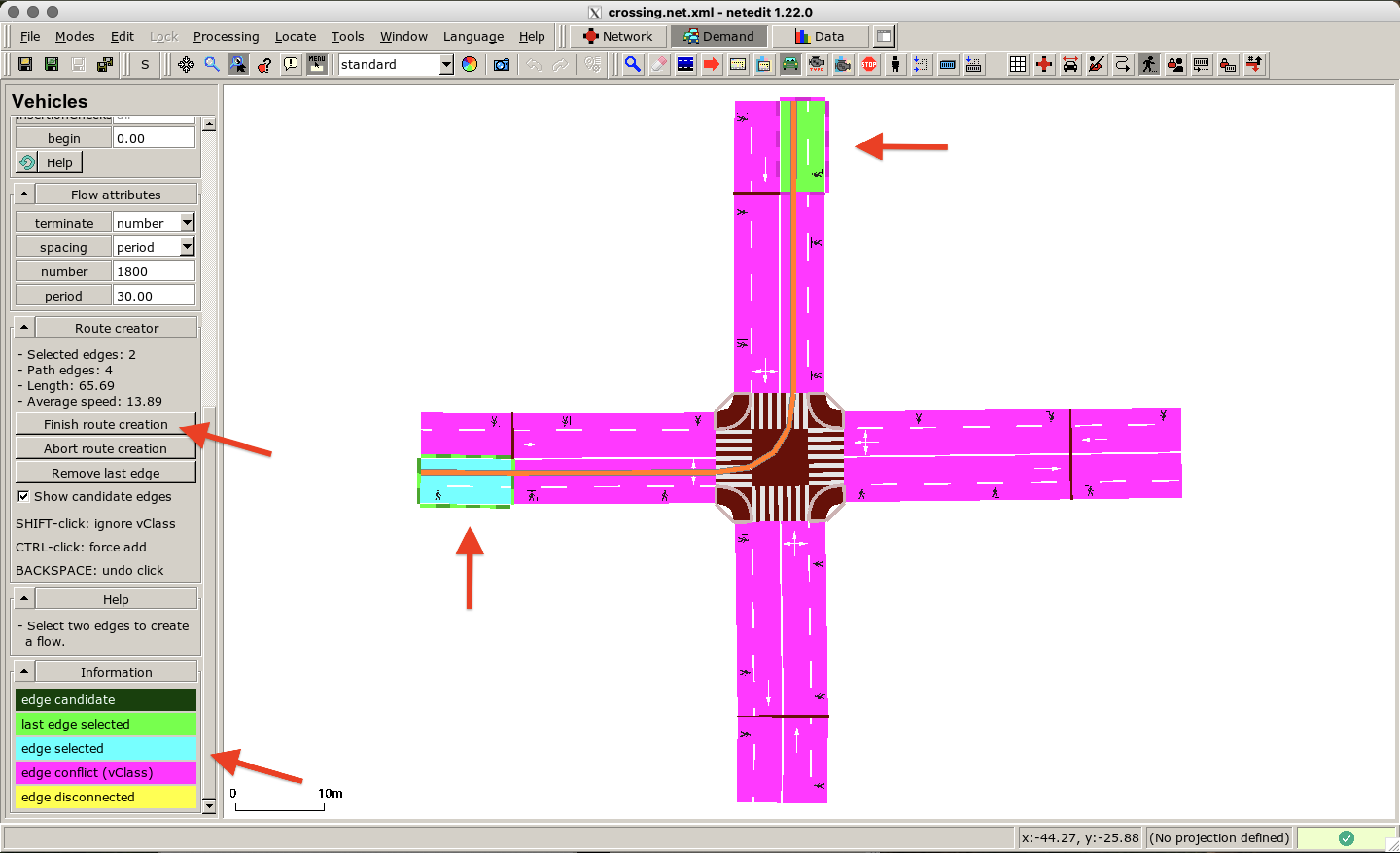 车辆的路线创建
